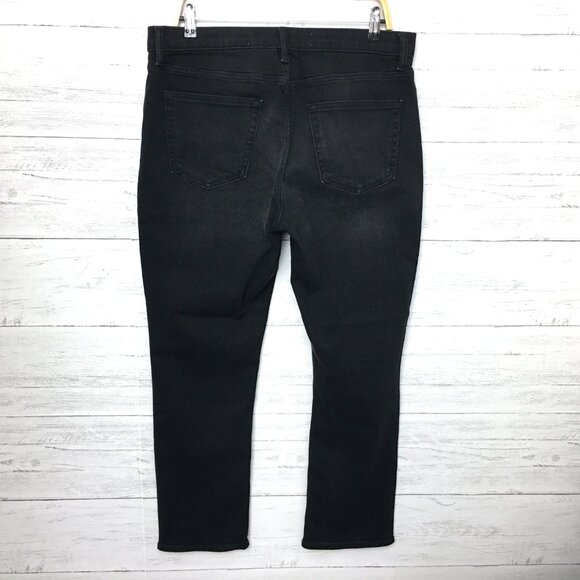 NEW Old Navy Men's Black Slim Straight Leg Jeans Distressed Stretch 34 x 29 READ - Picture 2 of 10